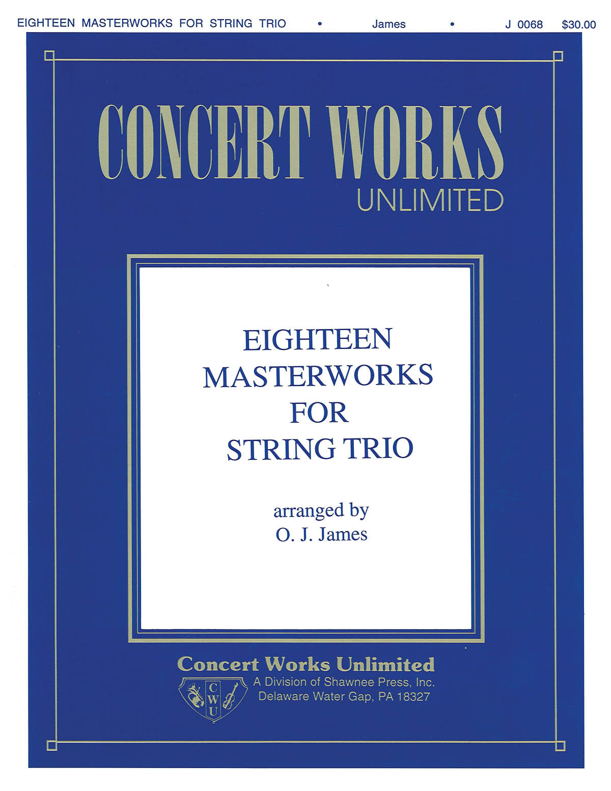 Product Cover for Eighteen Masterworks for String Trio
