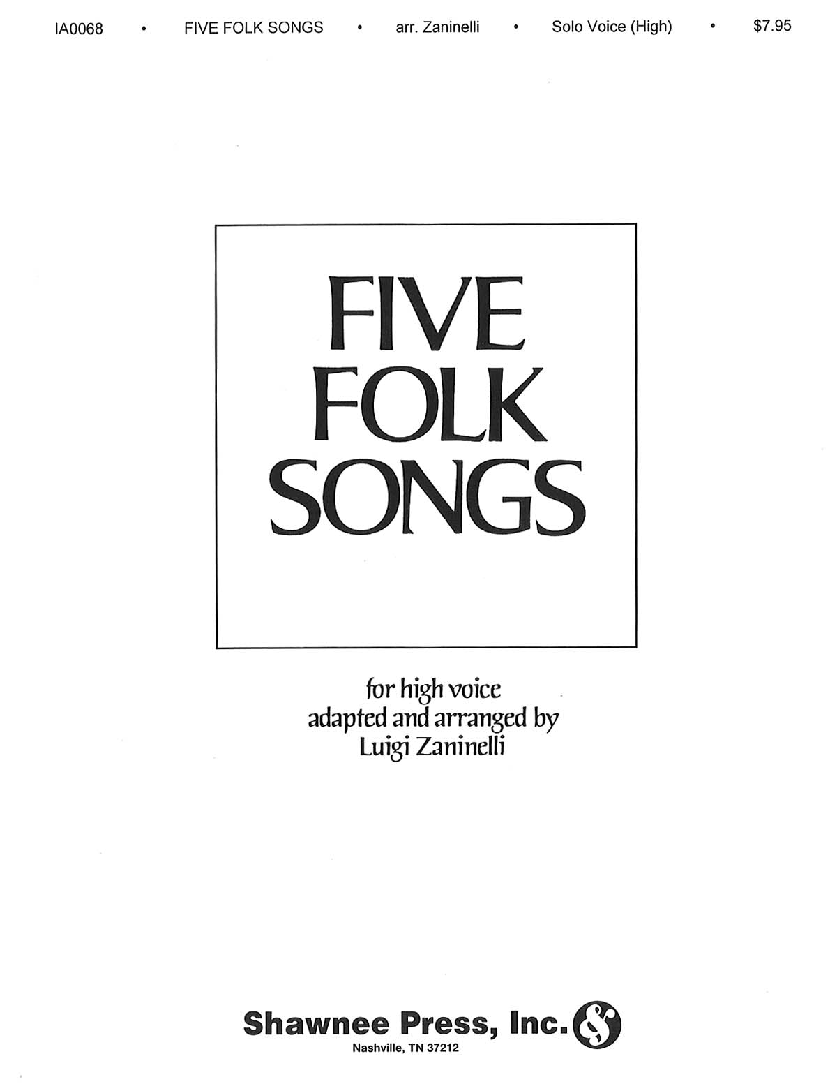 Product Cover for Five Folk Songs