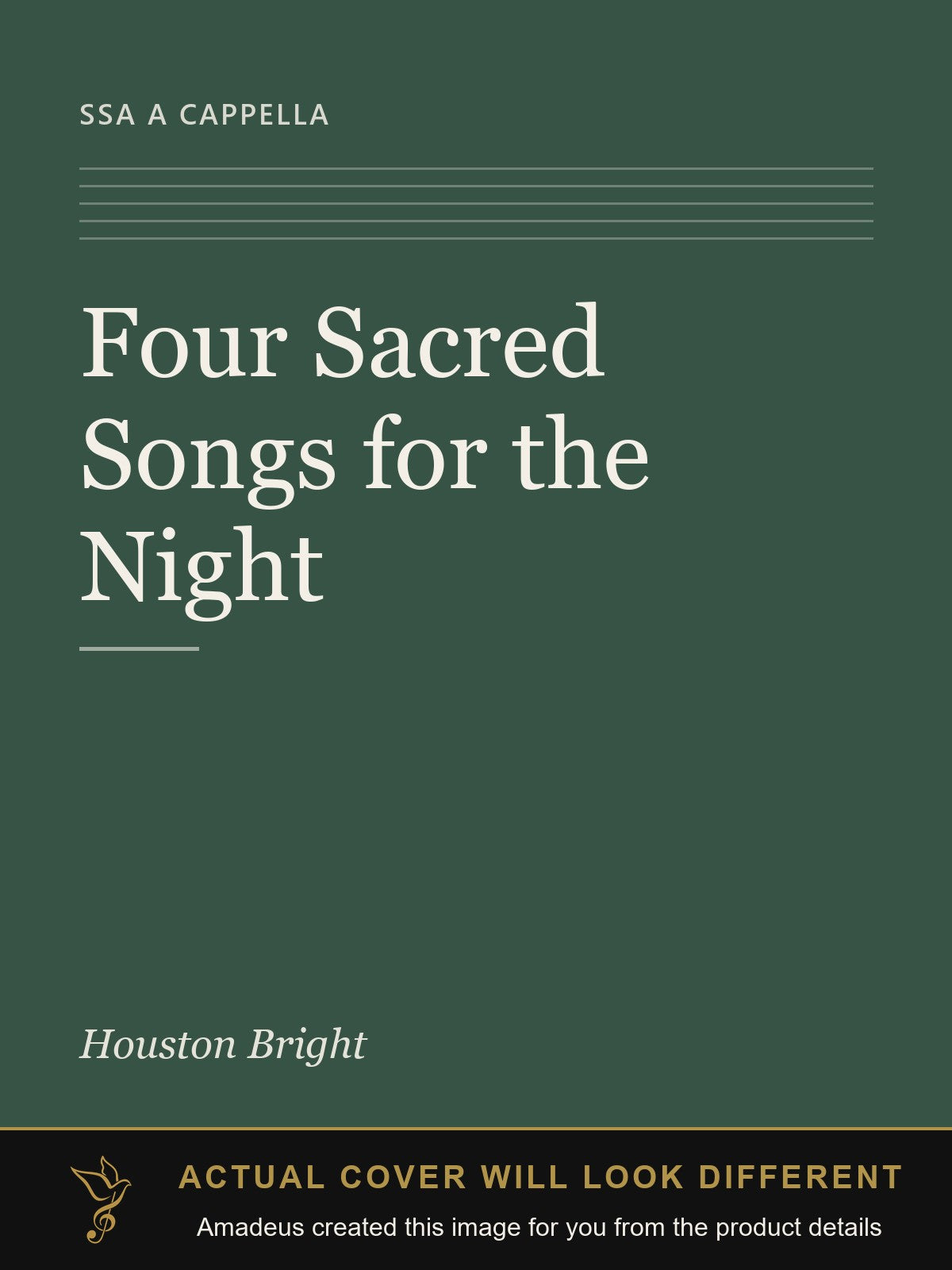 Four Sacred Songs for the Night - Amadeus created this image from the product details; the actual cover will look different