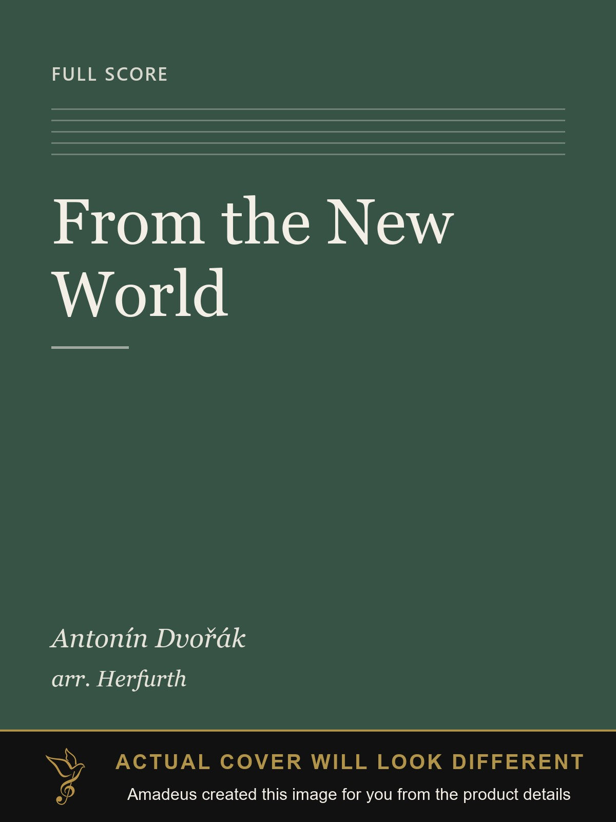 From the New World - Amadeus created this image from the product details; the actual cover will look different