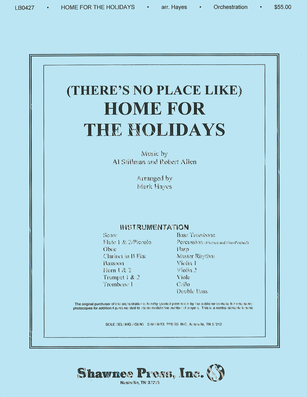 Product Cover for (There's No Place Like) Home for the Holidays