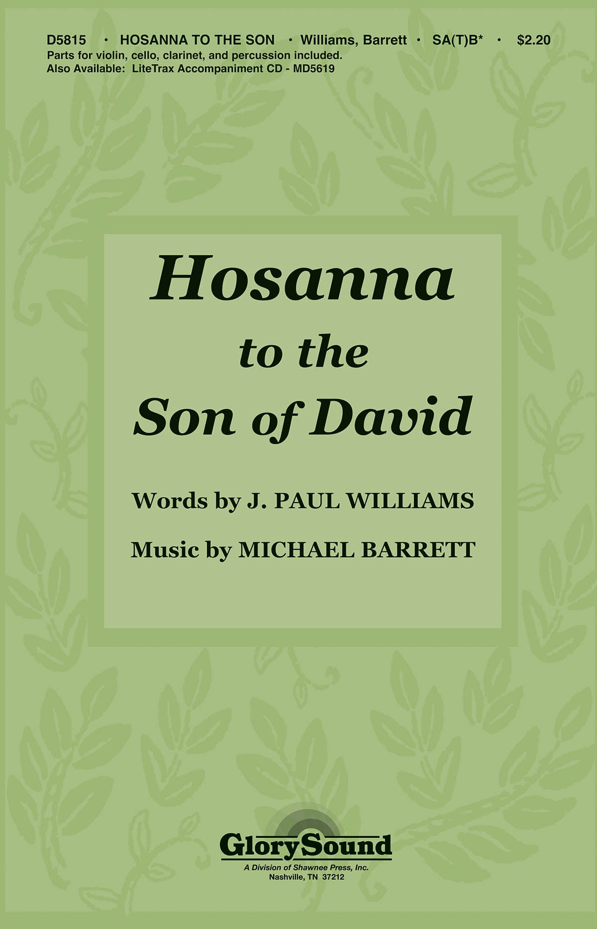 Product Cover for Hosanna to the Son of David