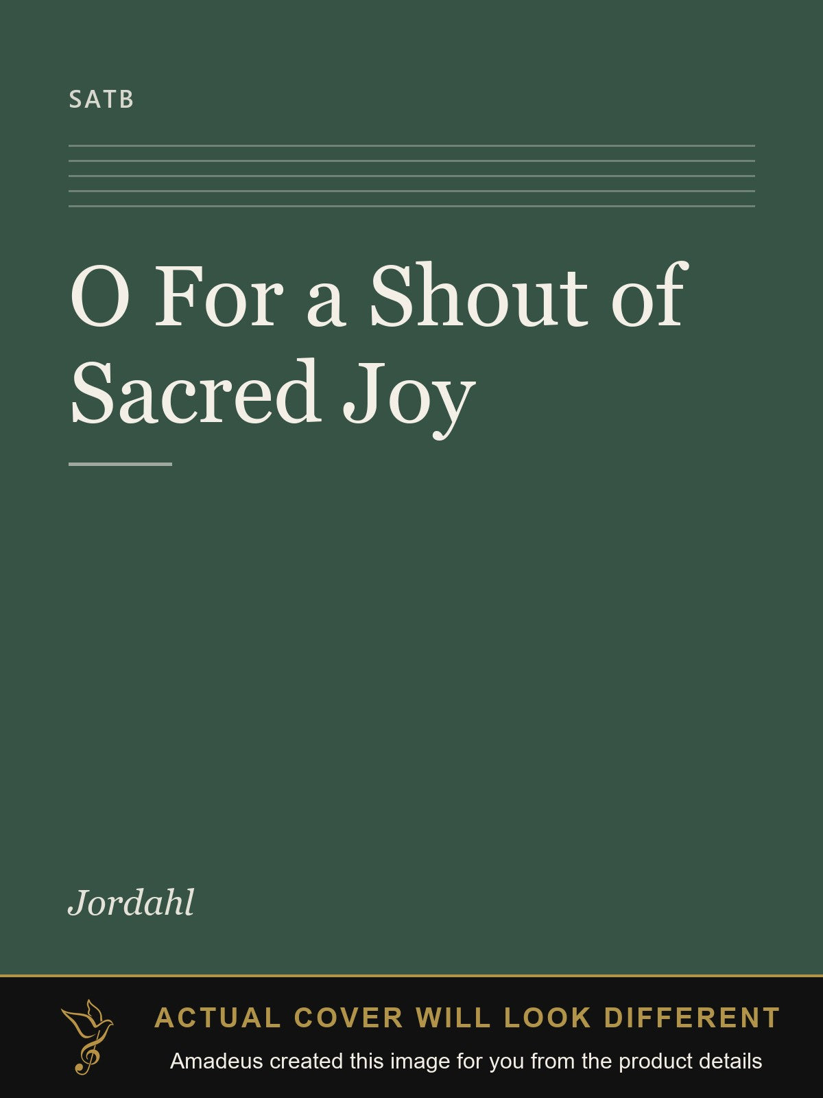 O For a Shout of Sacred Joy - Amadeus created this image from the product details; the actual cover will look different