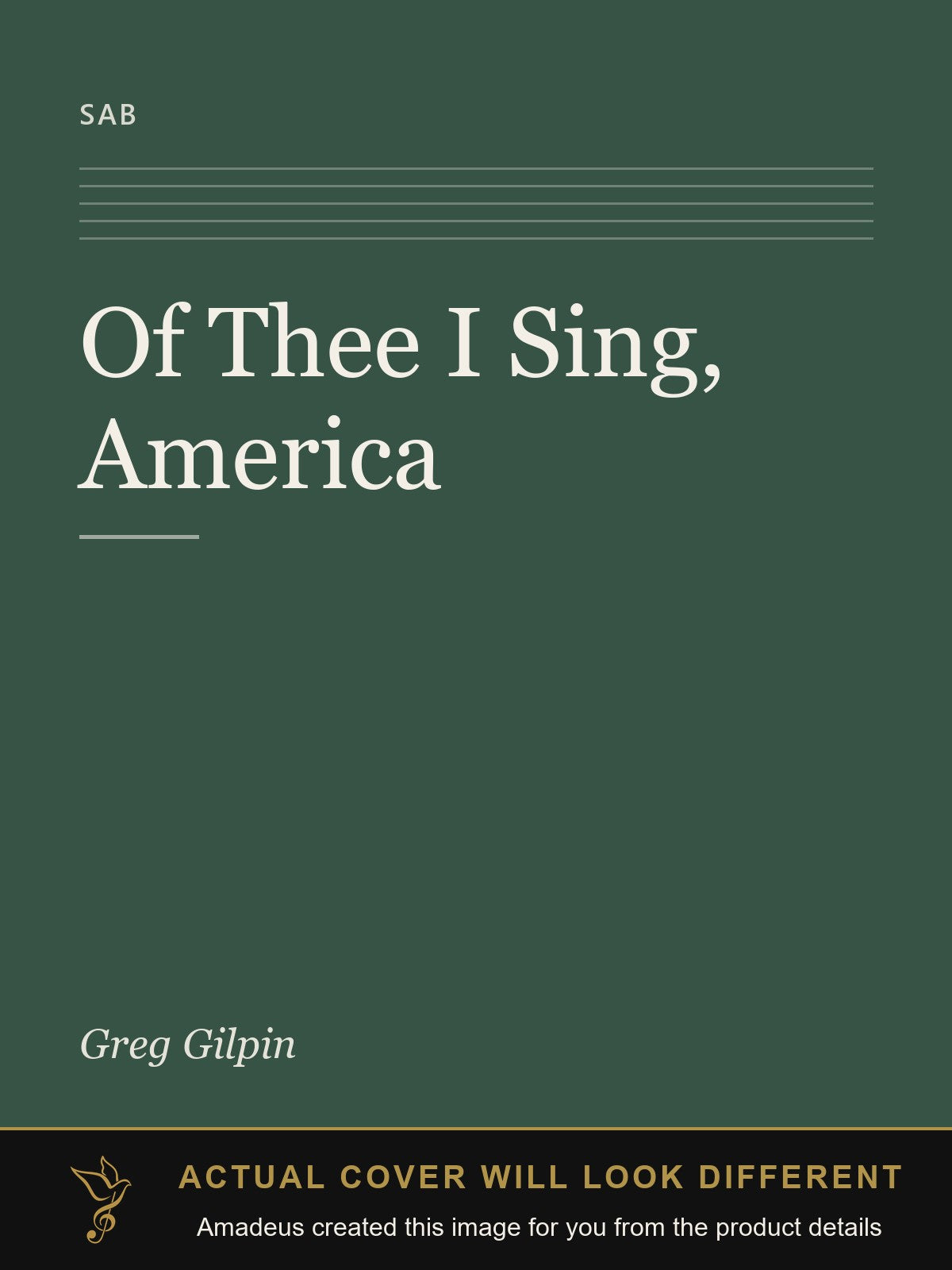 Of Thee I Sing, America - Amadeus created this image from the product details; the actual cover will look different