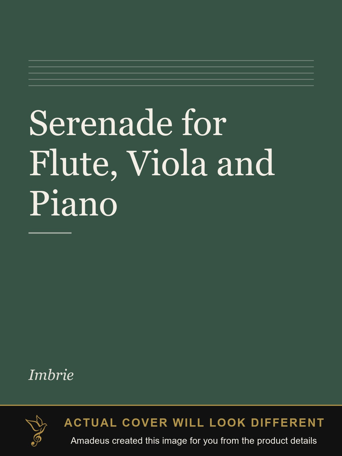 Serenade for Flute, Viola and Piano - Amadeus created this image from the product details; the actual cover will look different