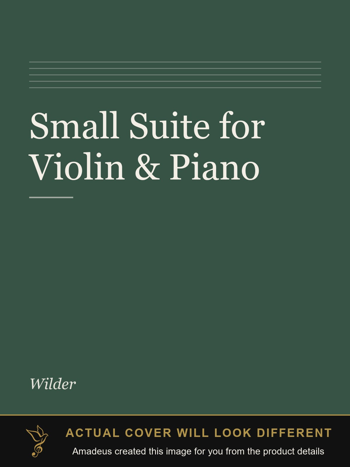 Small Suite for Violin & Piano - Amadeus created this image from the product details; the actual cover will look different