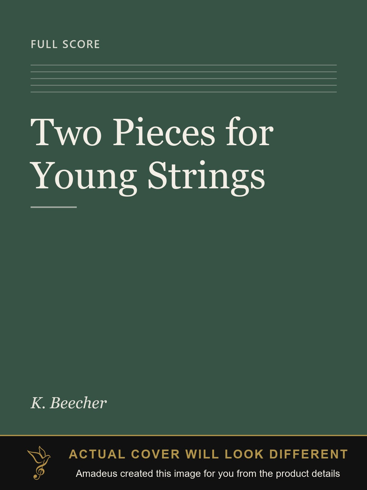Two Pieces for Young Strings - Amadeus created this image from the product details; the actual cover will look different