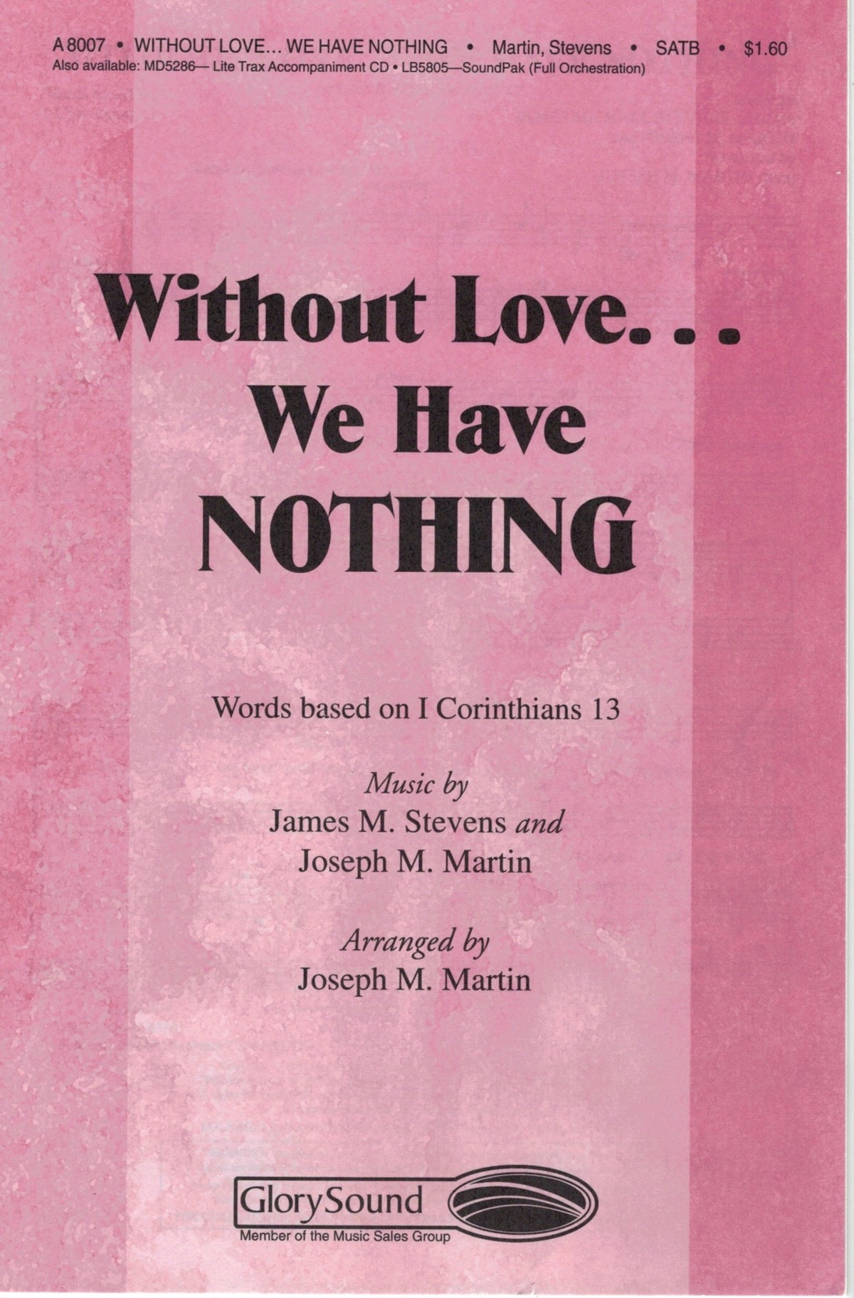 Product Cover for Without Love... We Have Nothing