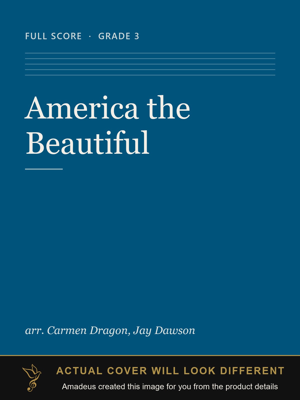 America the Beautiful - Amadeus created this image from the product details; the actual cover will look different