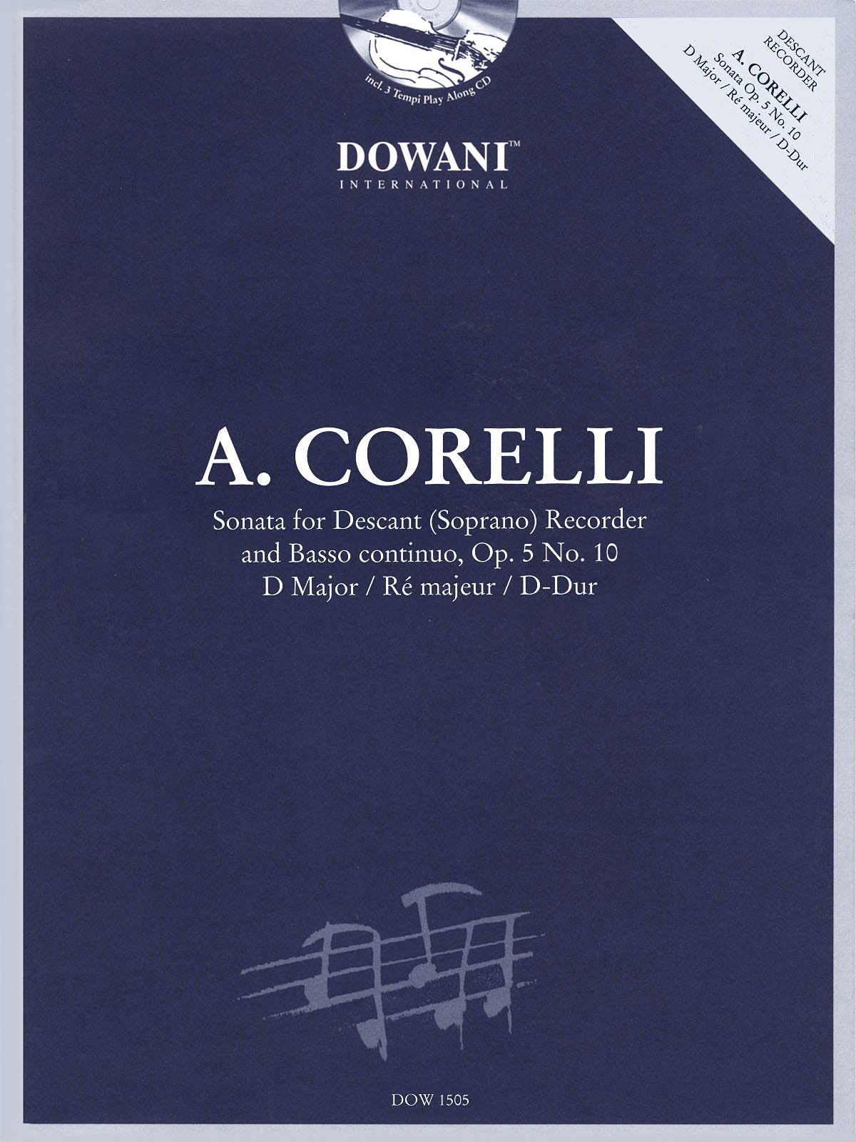 Product Cover for Corelli: Sonata for Descant (Soprano) Recorder & Basso Continuo Op. 5, No. 10 D Major