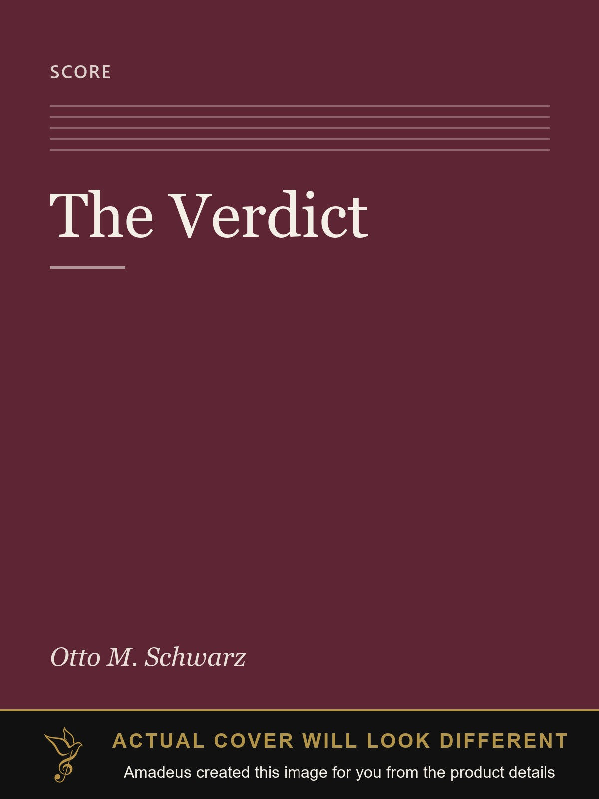 The Verdict - Amadeus created this image from the product details; the actual cover will look different
