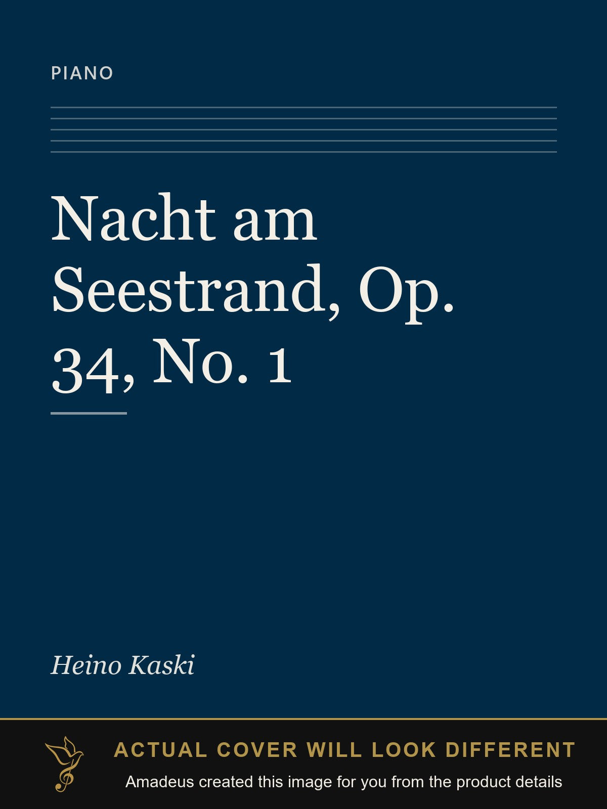 Nacht am Seestrand, Op. 34, No. 1 - Amadeus created this image from the product details; the actual cover will look different