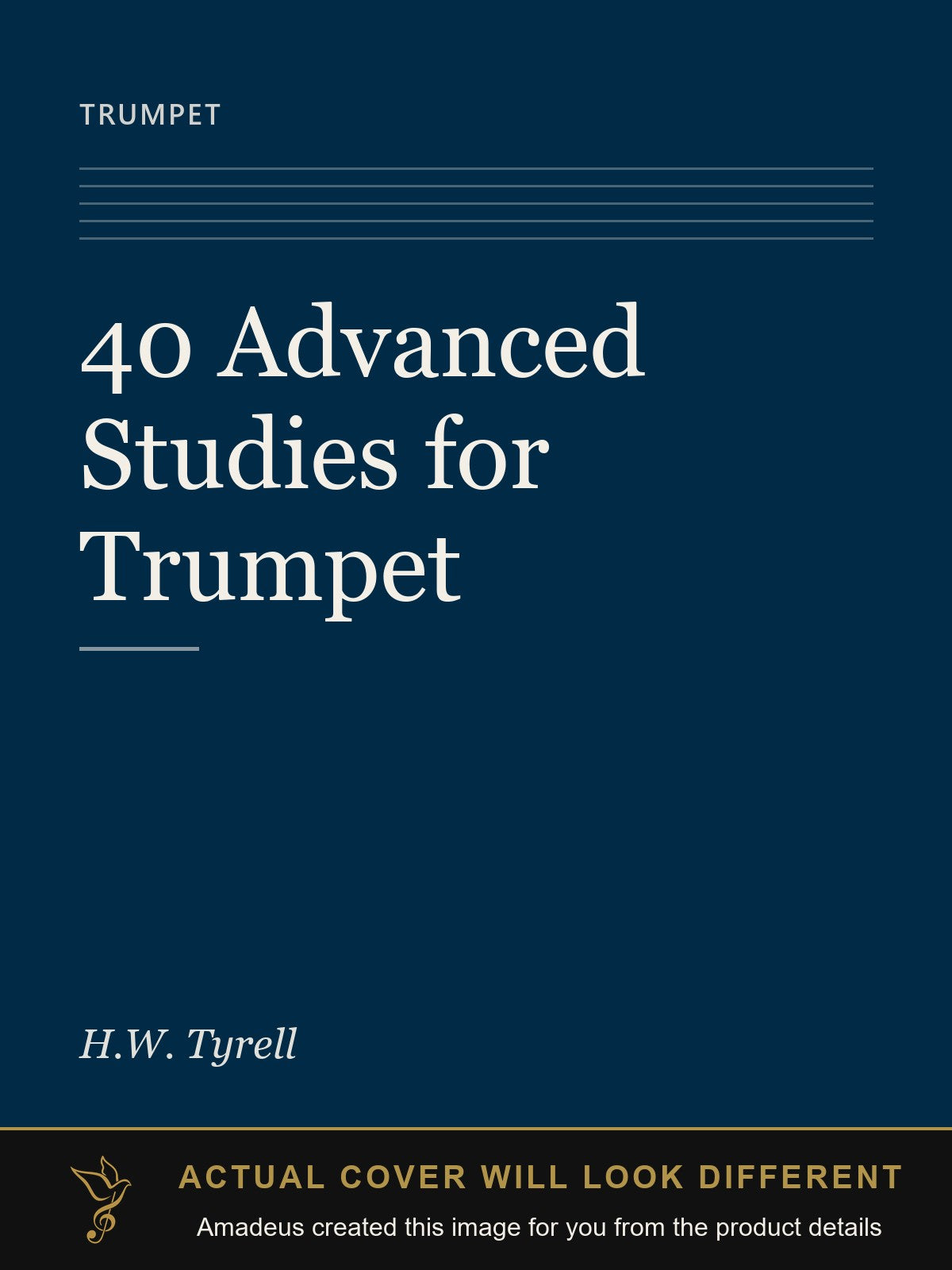 40 Advanced Studies for Trumpet - Amadeus created this image from the product details; the actual cover will look different