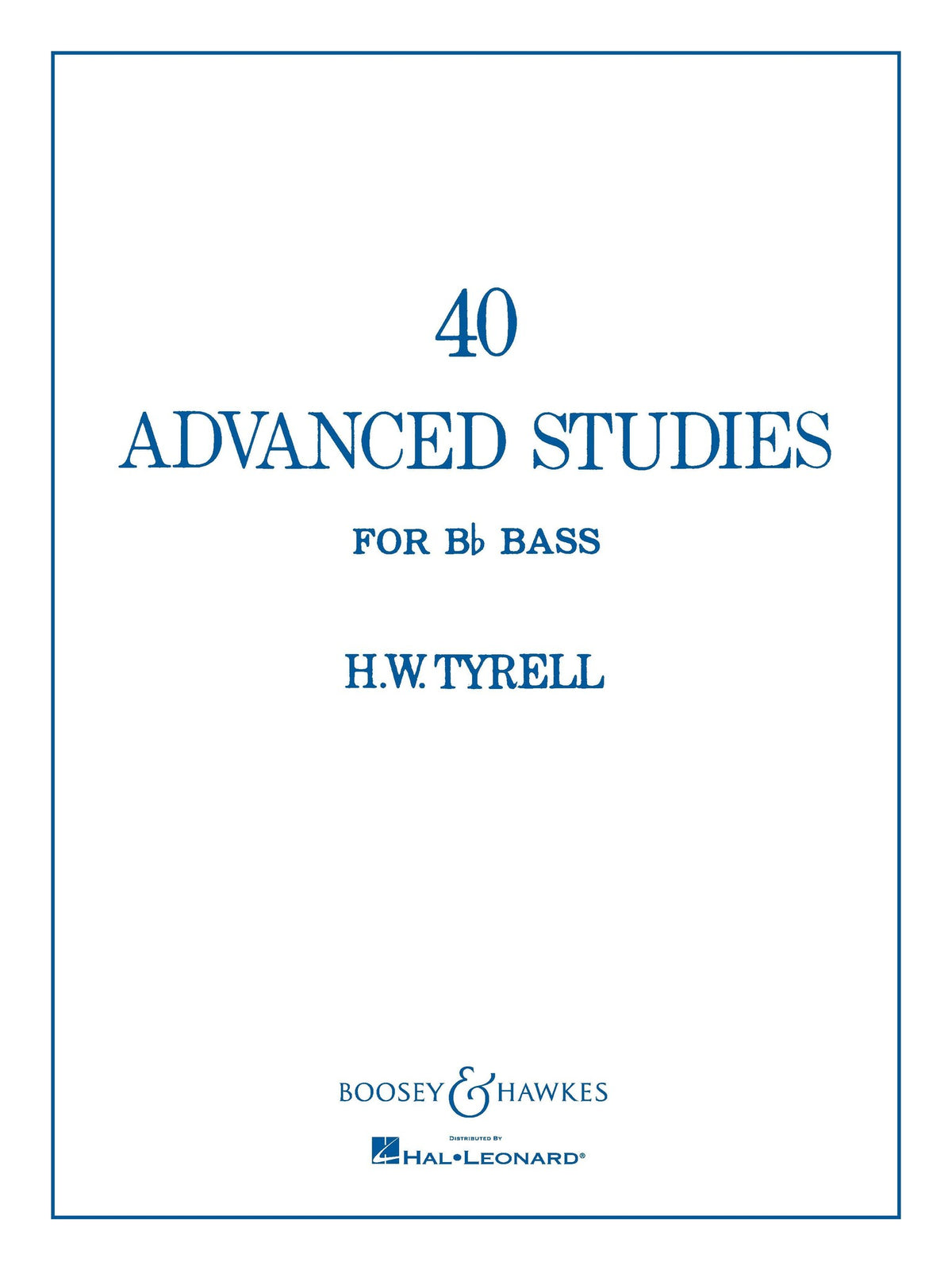 Product Cover for 40 Advanced Studies for Bb Bass/Tuba (B.C.)
