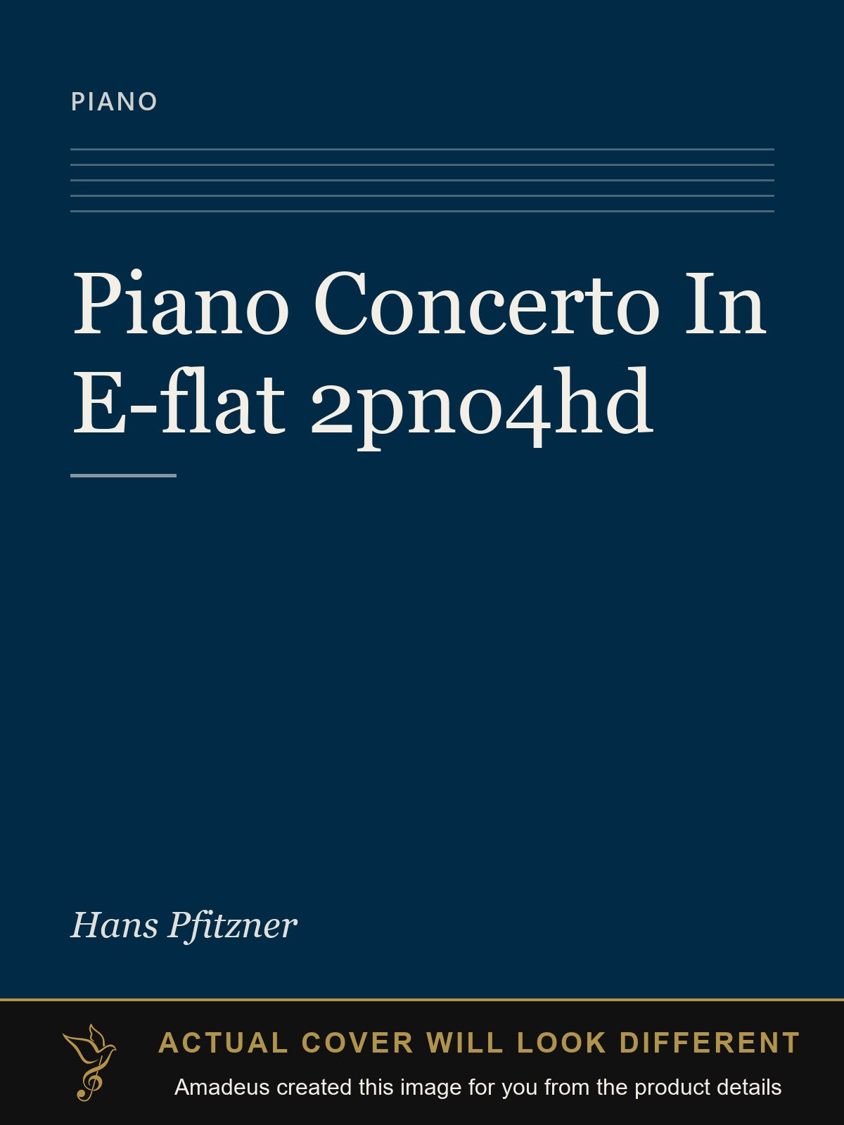 Piano Concerto In E-flat  2pno4hd - Amadeus created this image from the product details; the actual cover will look different