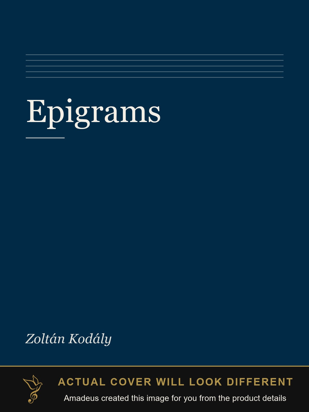 Epigrams - Amadeus created this image from the product details; the actual cover will look different