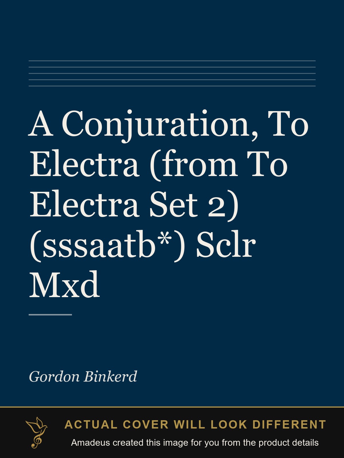 A Conjuration, To Electra (from To Electra Set 2) (sssaatb*) Sclr Mxd - Amadeus created this image from the product details; the actual cover will look different
