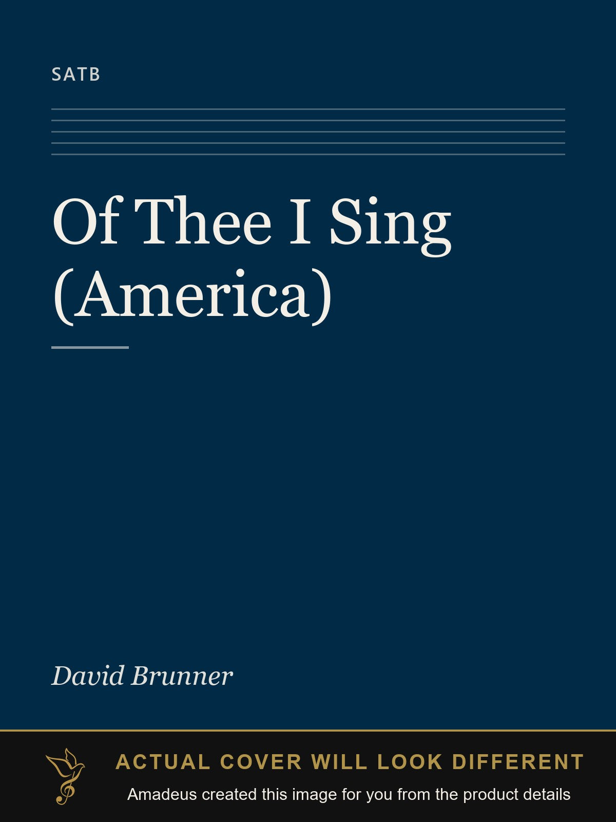 Of Thee I Sing (America) - Amadeus created this image from the product details; the actual cover will look different