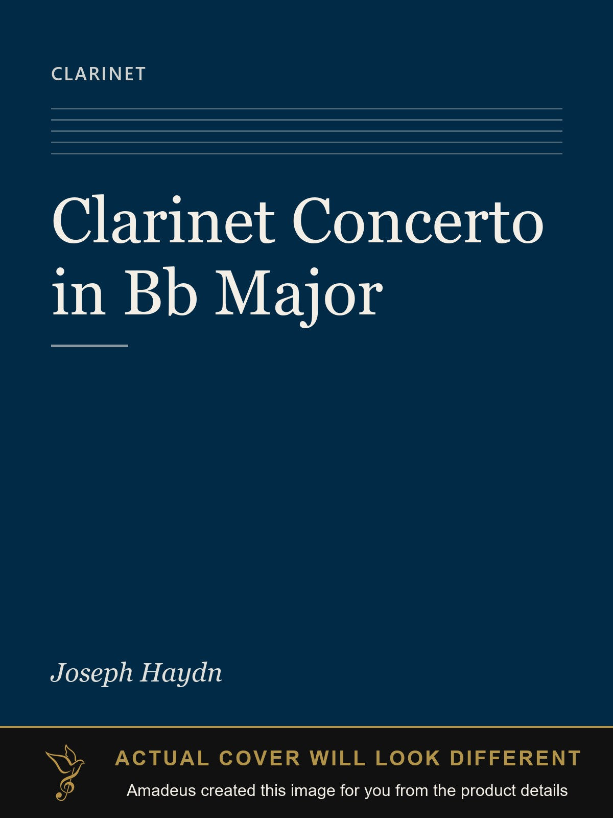 Clarinet Concerto in Bb Major - Amadeus created this image from the product details; the actual cover will look different