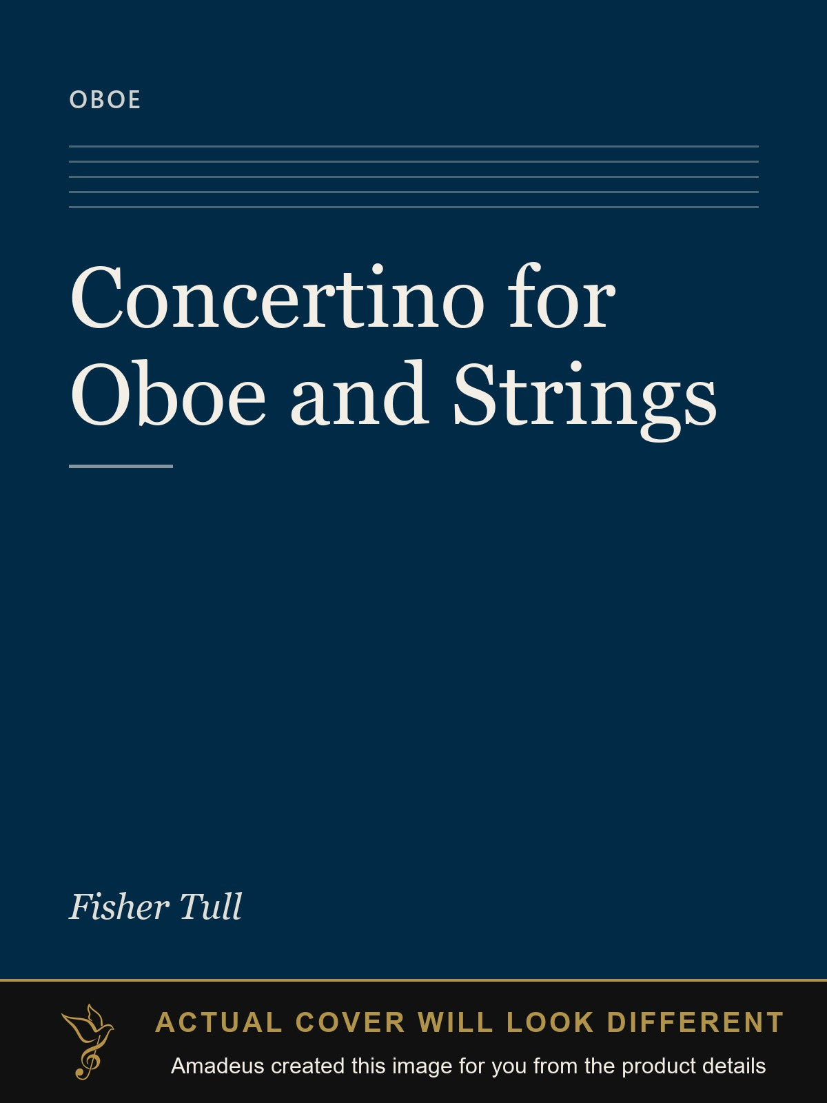 Concertino for Oboe and Strings - Amadeus created this image from the product details; the actual cover will look different