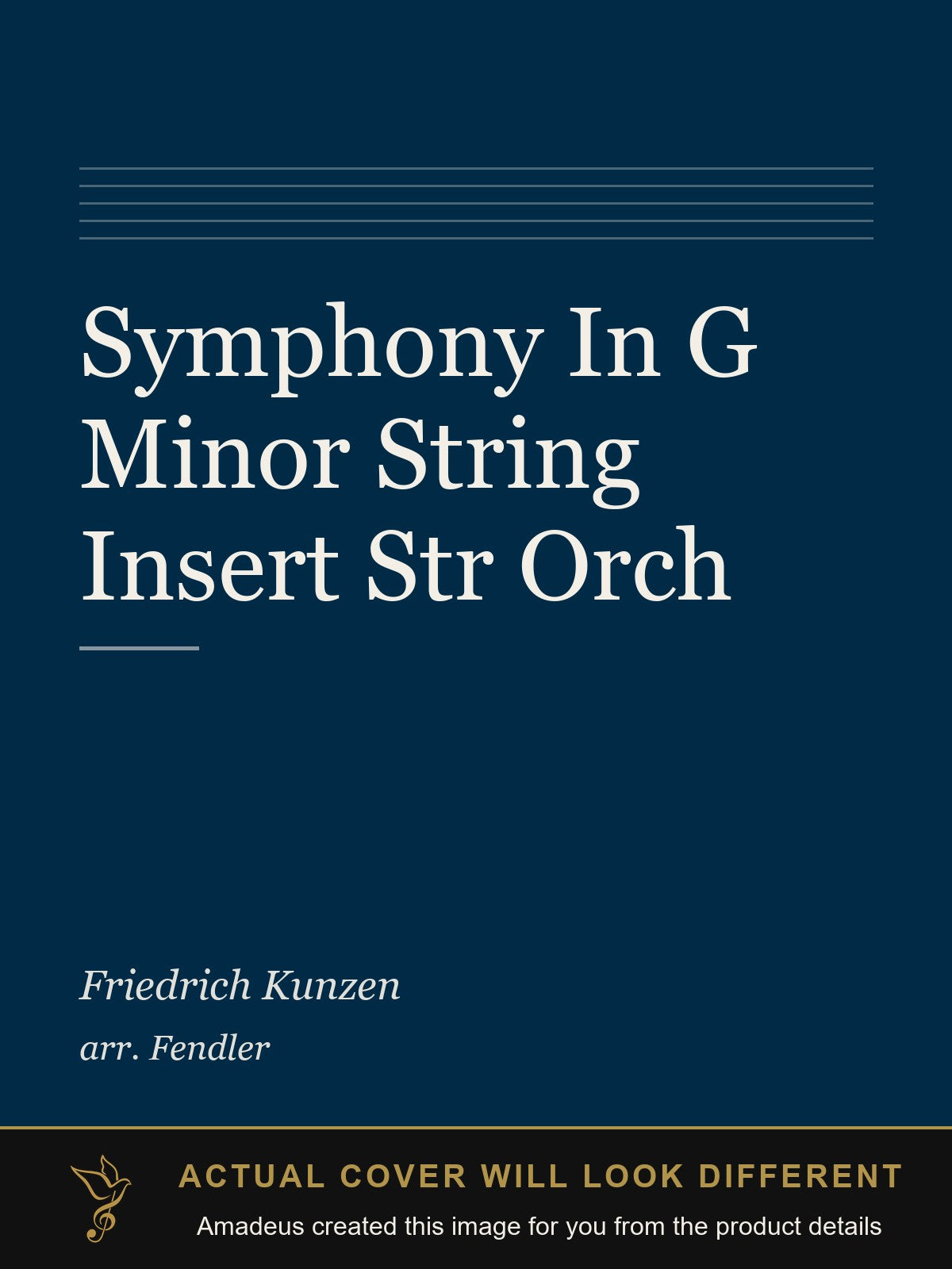 Symphony In G Minor String Insert Str Orch - Amadeus created this image from the product details; the actual cover will look different