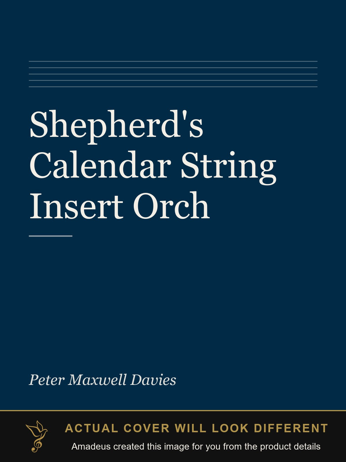 Shepherd's Calendar String Insert Orch - Amadeus created this image from the product details; the actual cover will look different