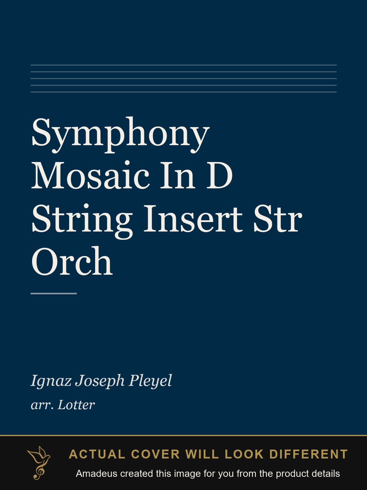 Symphony Mosaic In D String Insert Str Orch - Amadeus created this image from the product details; the actual cover will look different