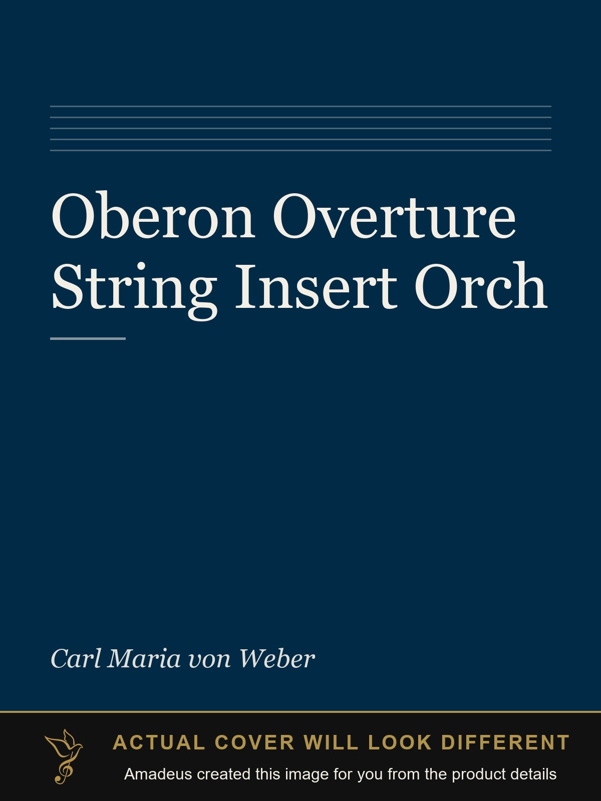 Oberon Overture String Insert Orch - Amadeus created this image from the product details; the actual cover will look different