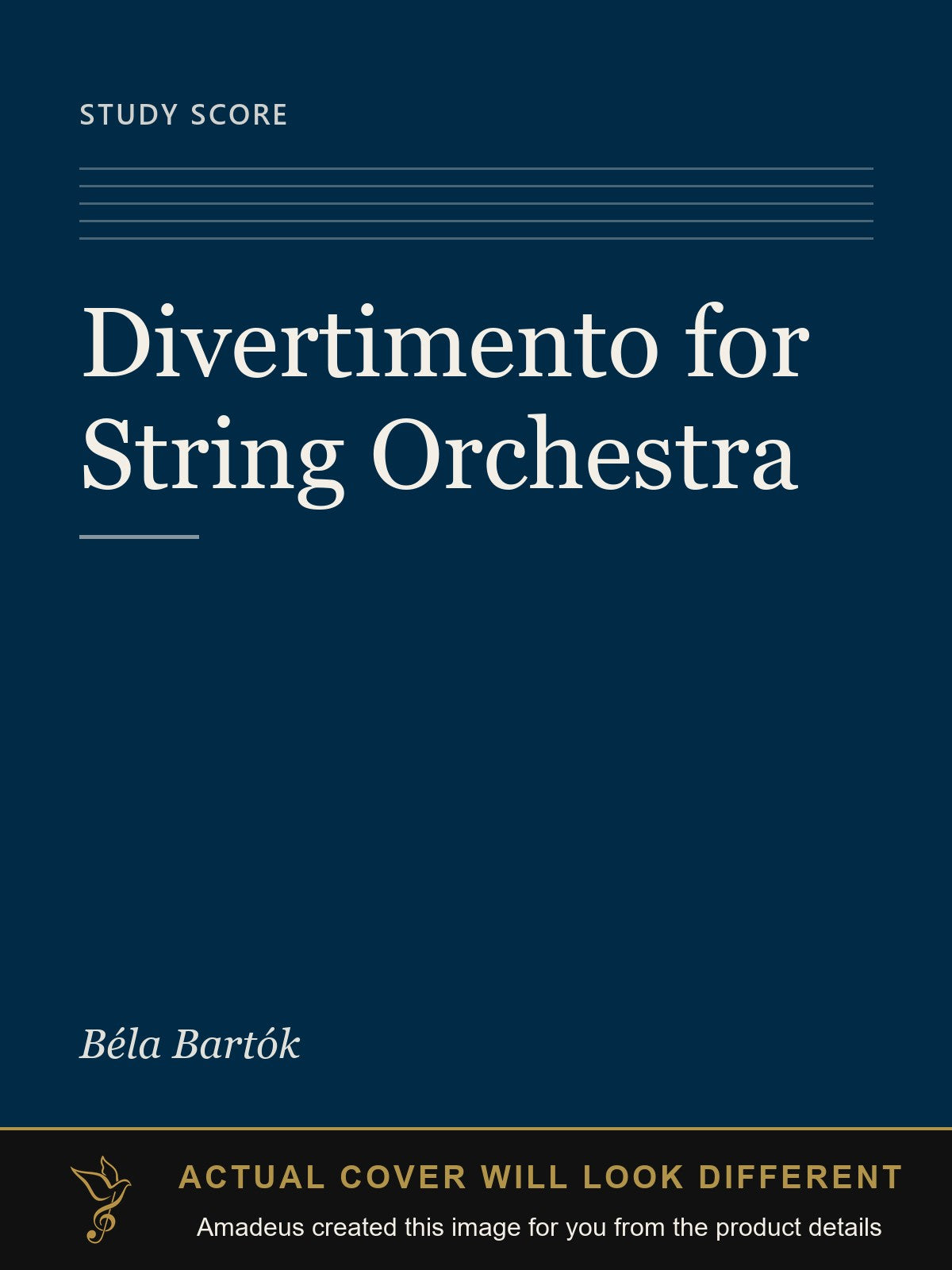 Divertimento for String Orchestra - Amadeus created this image from the product details; the actual cover will look different