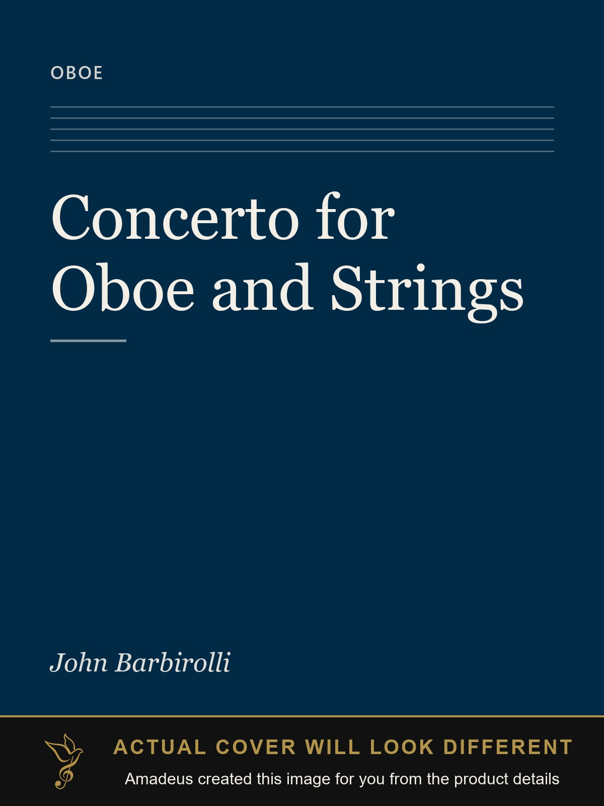Concerto for Oboe and Strings - Amadeus created this image from the product details; the actual cover will look different