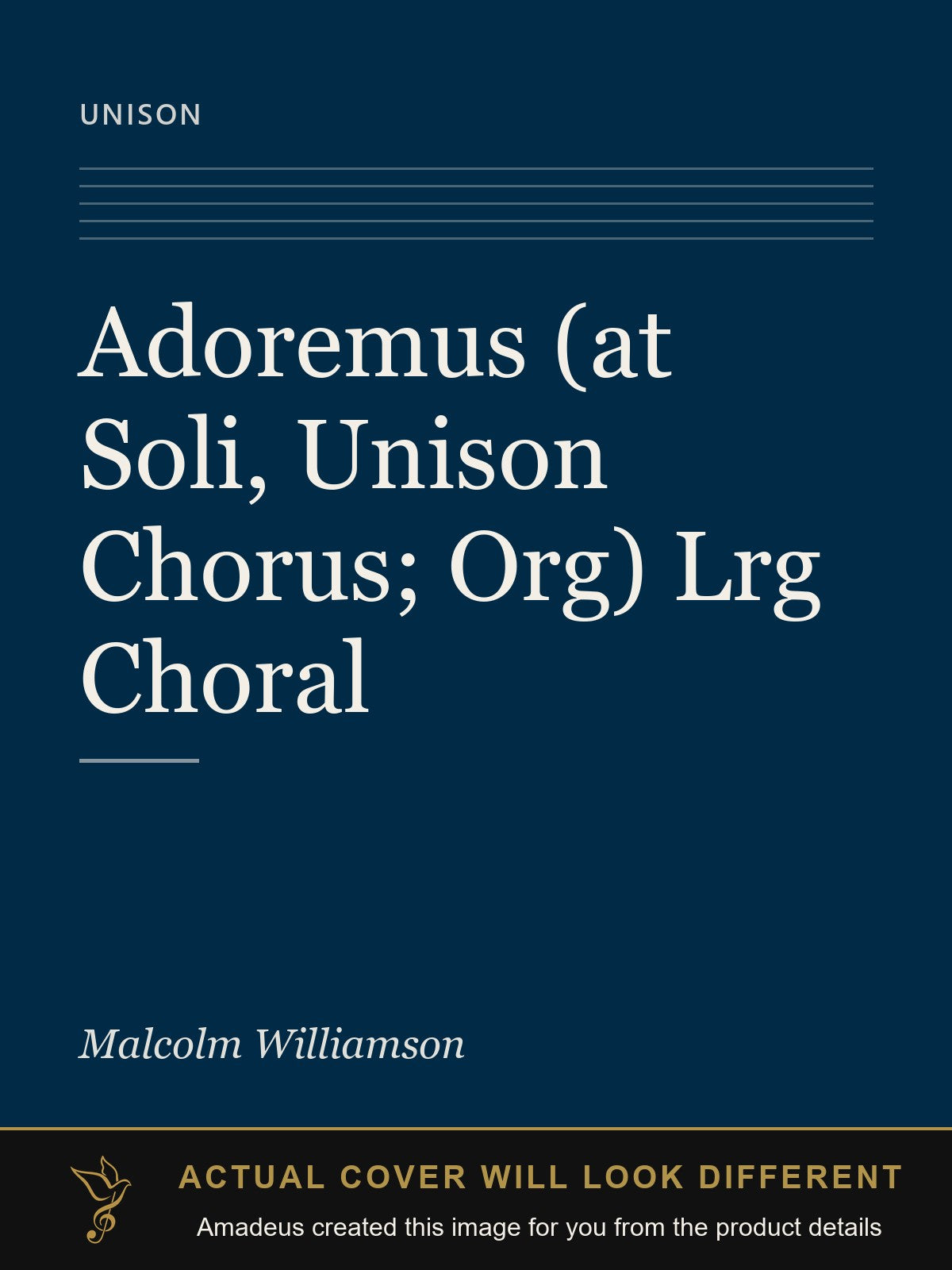 Adoremus (at Soli, Unison Chorus; Org) Lrg Choral - Amadeus created this image from the product details; the actual cover will look different