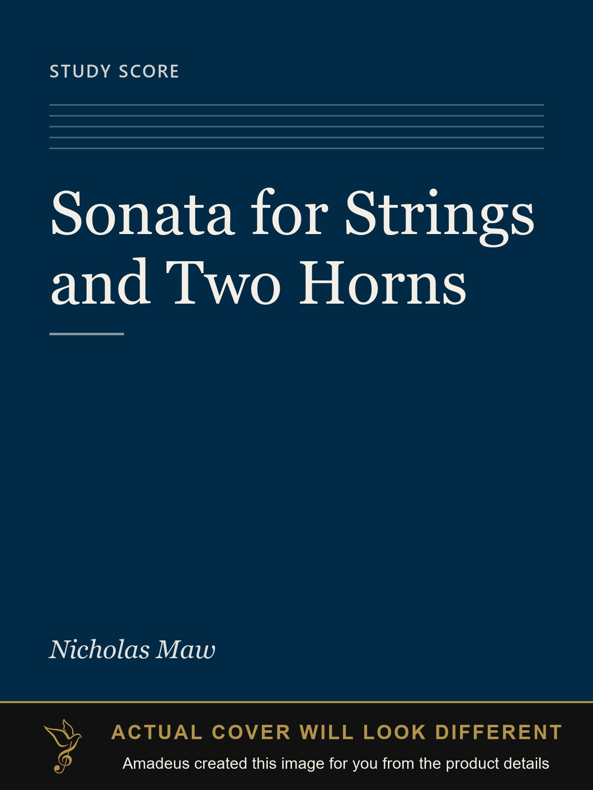 Sonata for Strings and Two Horns - Amadeus created this image from the product details; the actual cover will look different