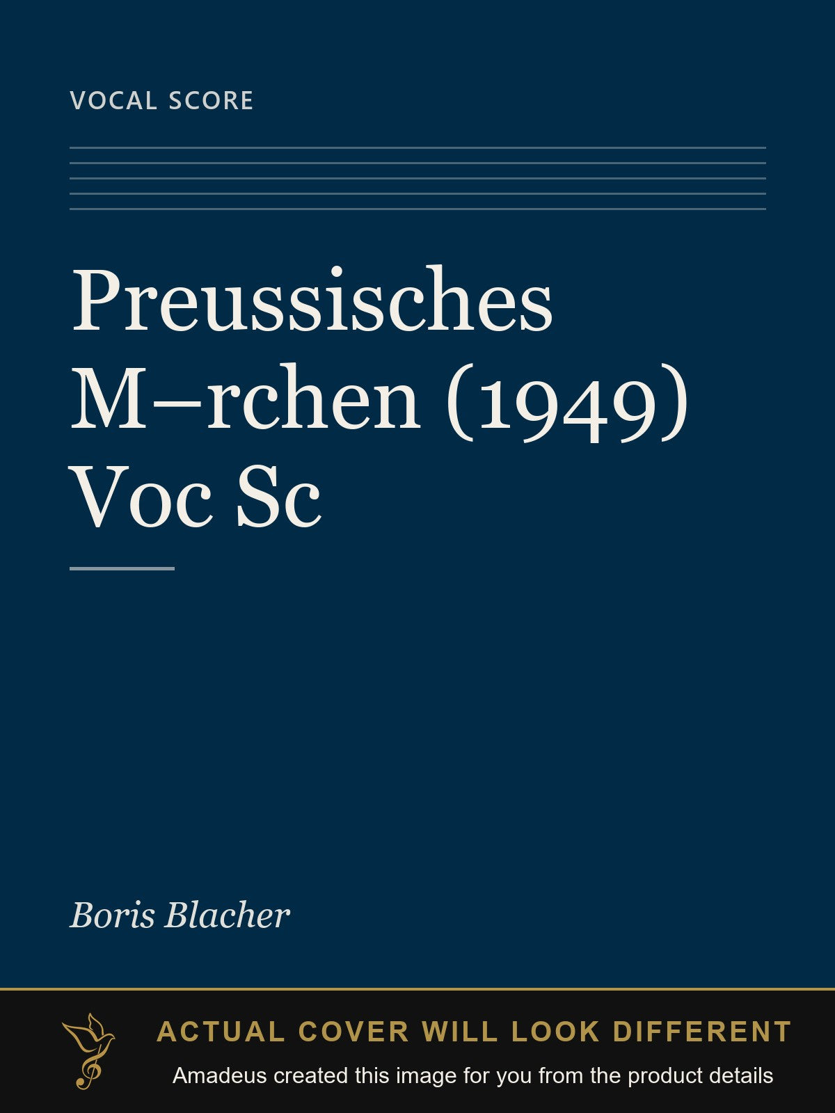 Preussisches M–rchen (1949) Voc Sc - Amadeus created this image from the product details; the actual cover will look different