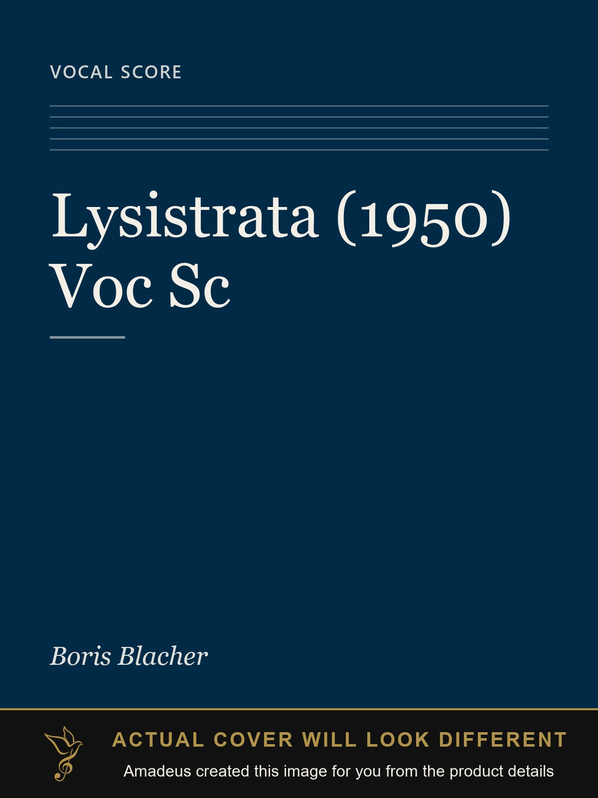 Lysistrata (1950)  Voc Sc - Amadeus created this image from the product details; the actual cover will look different