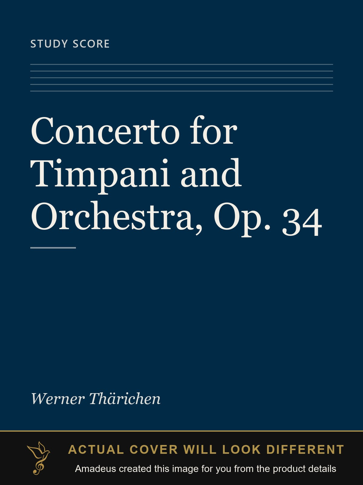 Concerto for Timpani and Orchestra, Op. 34 - Amadeus created this image from the product details; the actual cover will look different