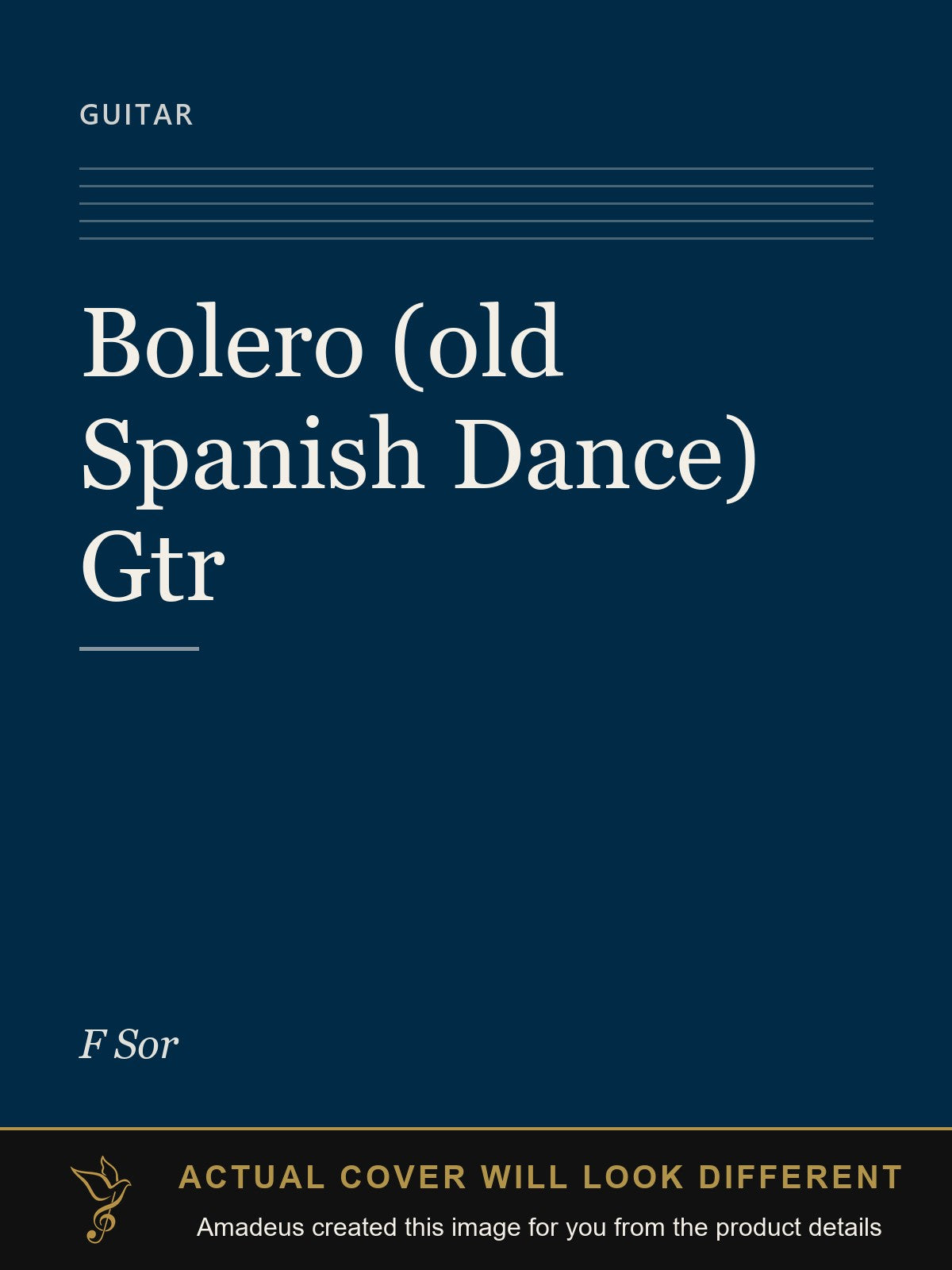 Bolero (old Spanish Dance)  Gtr - Amadeus created this image from the product details; the actual cover will look different