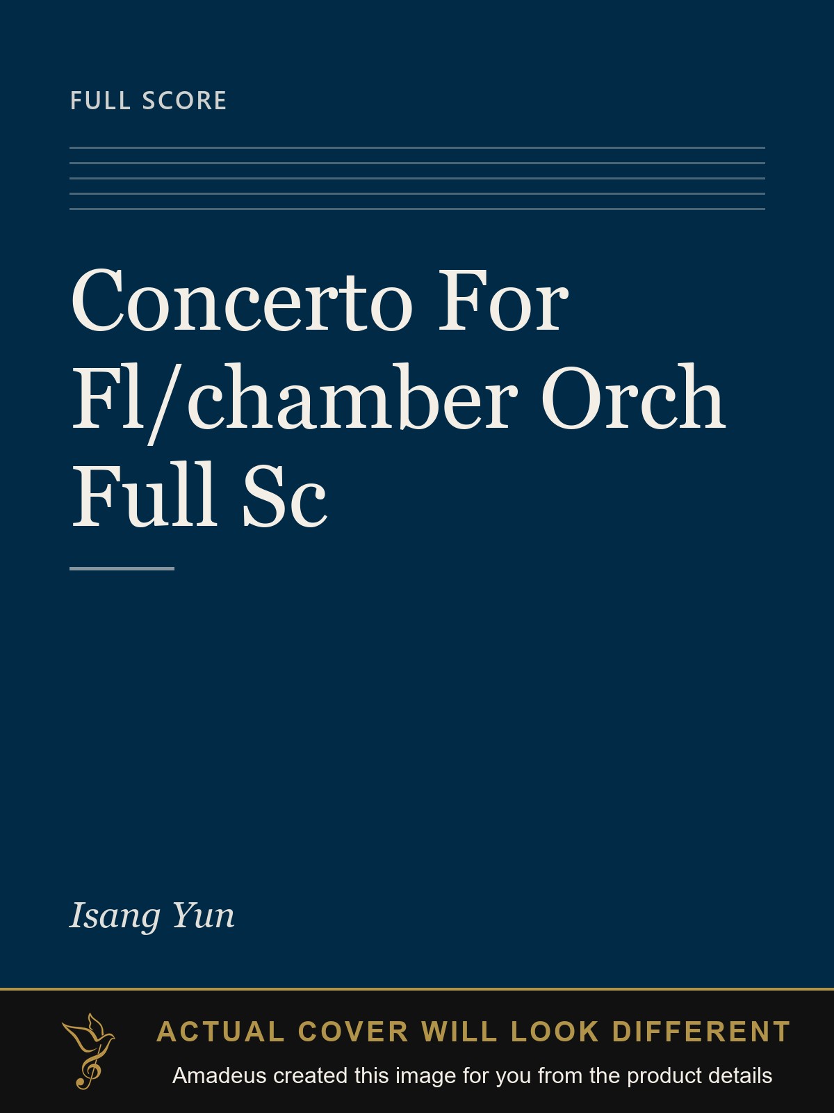 Concerto For Fl/chamber Orch Full Sc - Amadeus created this image from the product details; the actual cover will look different
