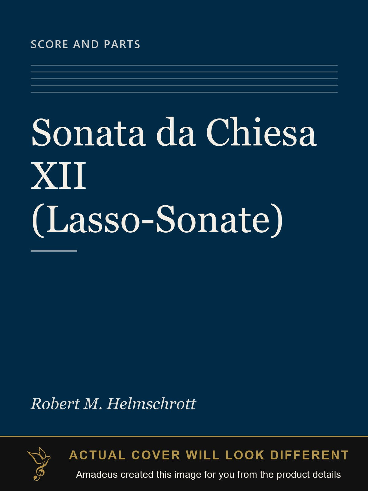 Sonata da Chiesa XII (Lasso-Sonate) - Amadeus created this image from the product details; the actual cover will look different