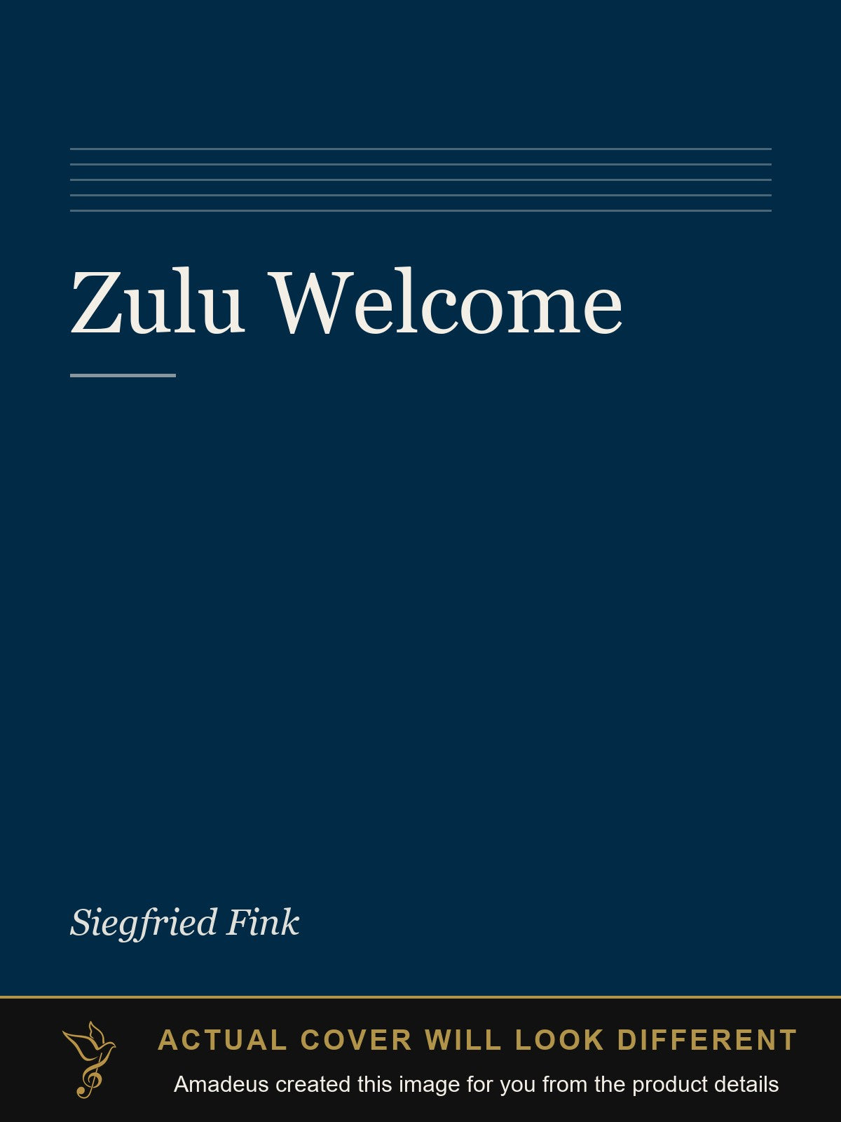 Zulu Welcome - Amadeus created this image from the product details; the actual cover will look different