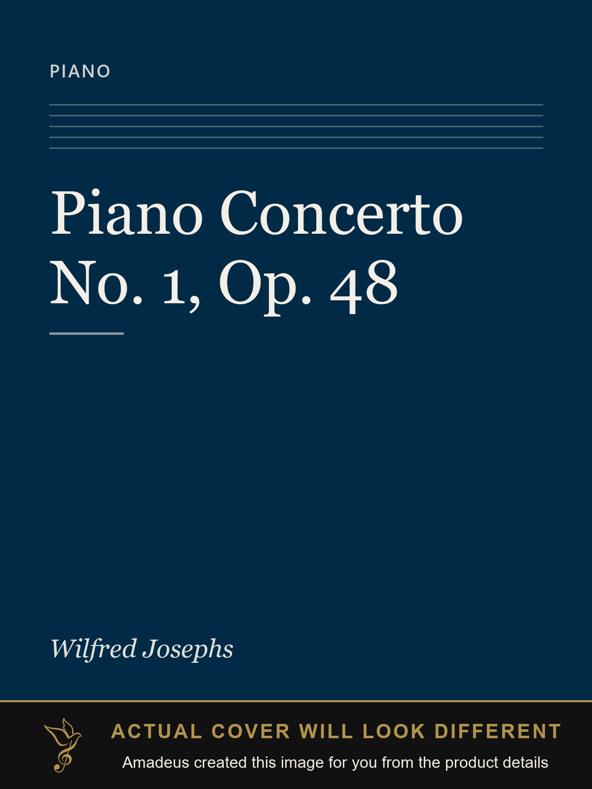 Piano Concerto No. 1, Op. 48 - Amadeus created this image from the product details; the actual cover will look different