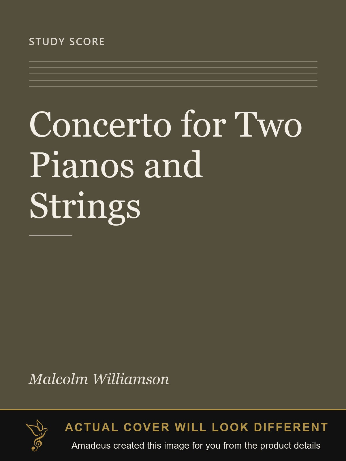 Concerto for Two Pianos and Strings - Amadeus created this image from the product details; the actual cover will look different