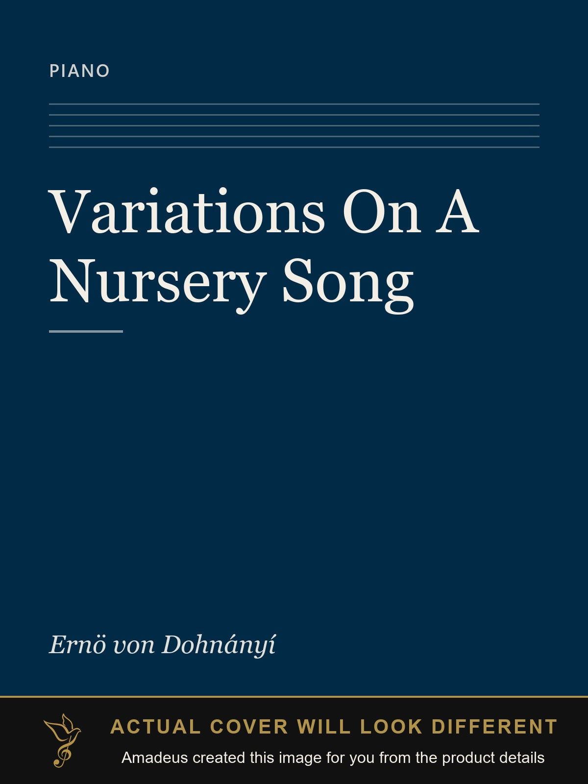 Variations On A Nursery Song - Amadeus created this image from the product details; the actual cover will look different