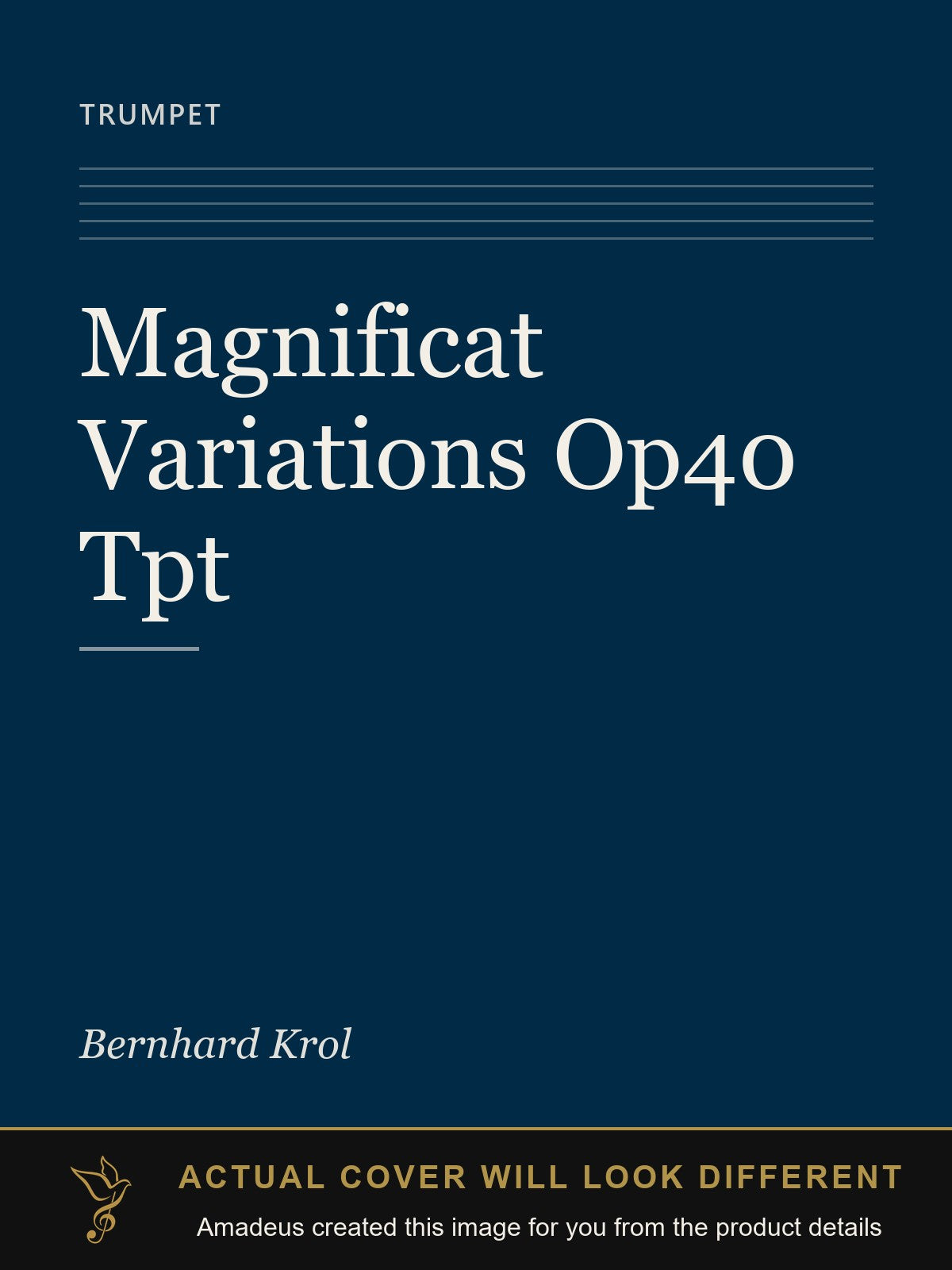Magnificat Variations Op40  Tpt - Amadeus created this image from the product details; the actual cover will look different