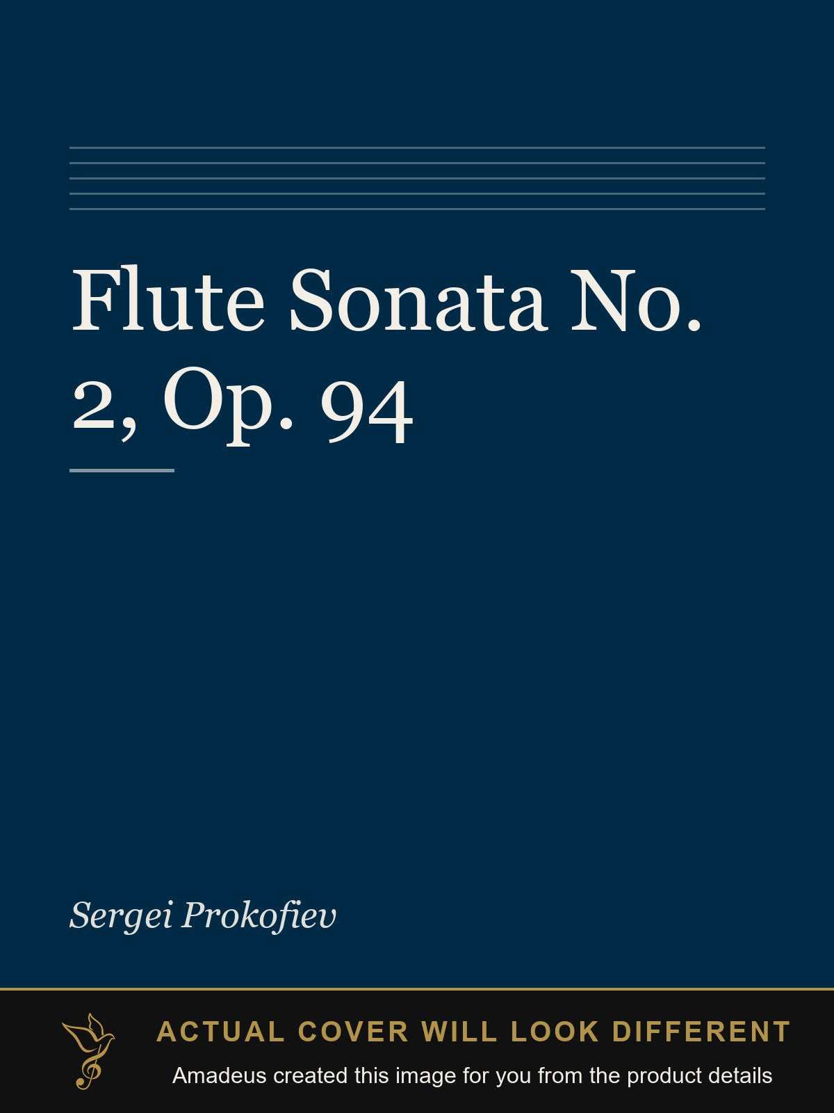 Flute Sonata No. 2, Op. 94 - Amadeus created this image from the product details; the actual cover will look different