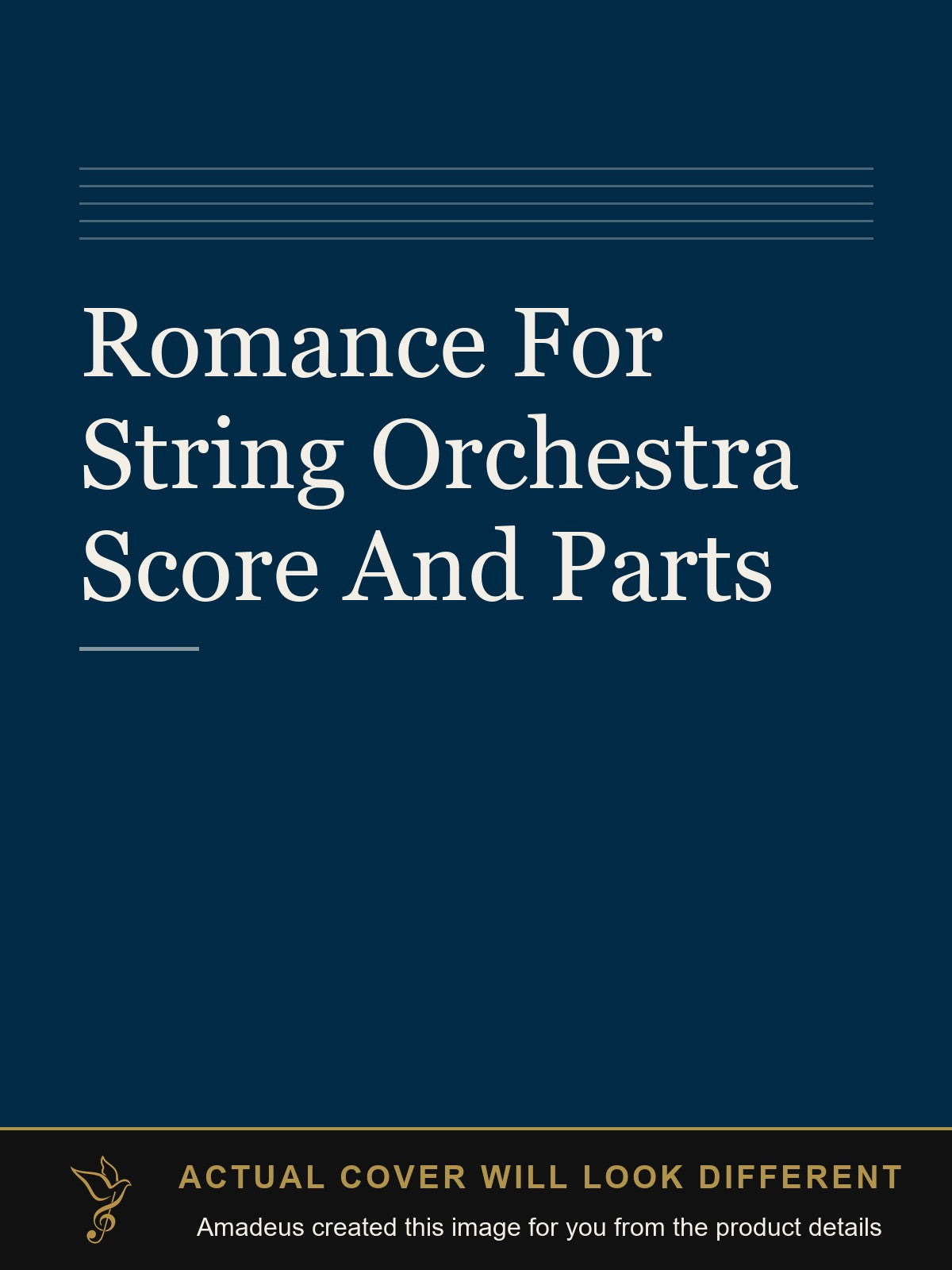 Romance For String Orchestra Score And Parts - Amadeus created this image from the product details; the actual cover will look different