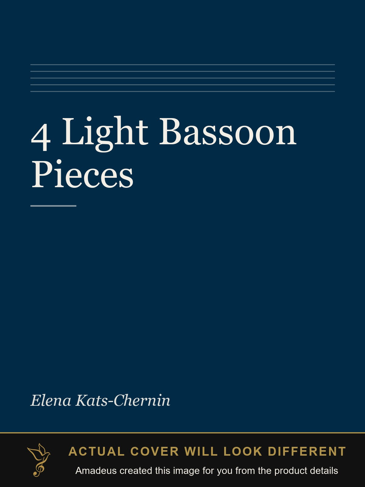 4 Light Bassoon Pieces - Amadeus created this image from the product details; the actual cover will look different