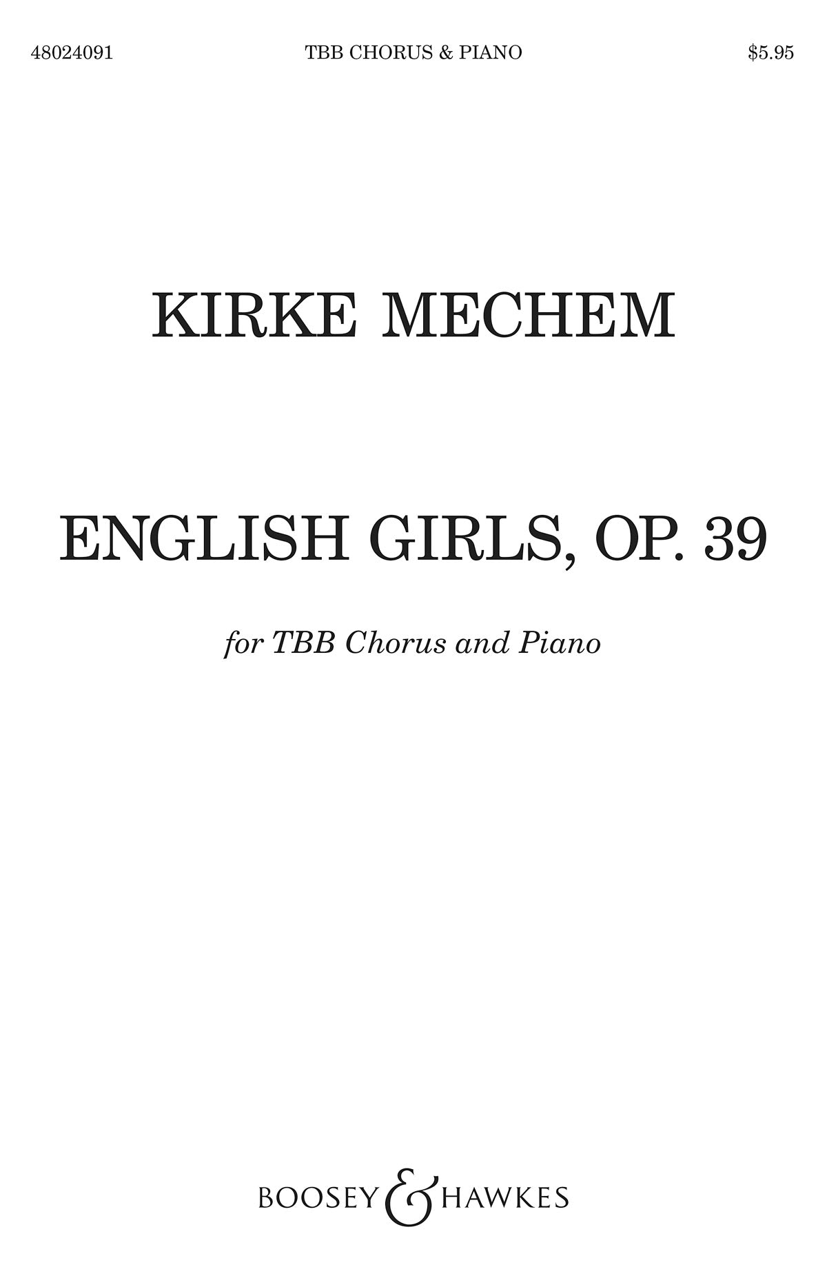 Product Cover for English Girls (Jenny Kissed Me; Julia's Voice; To Celia)