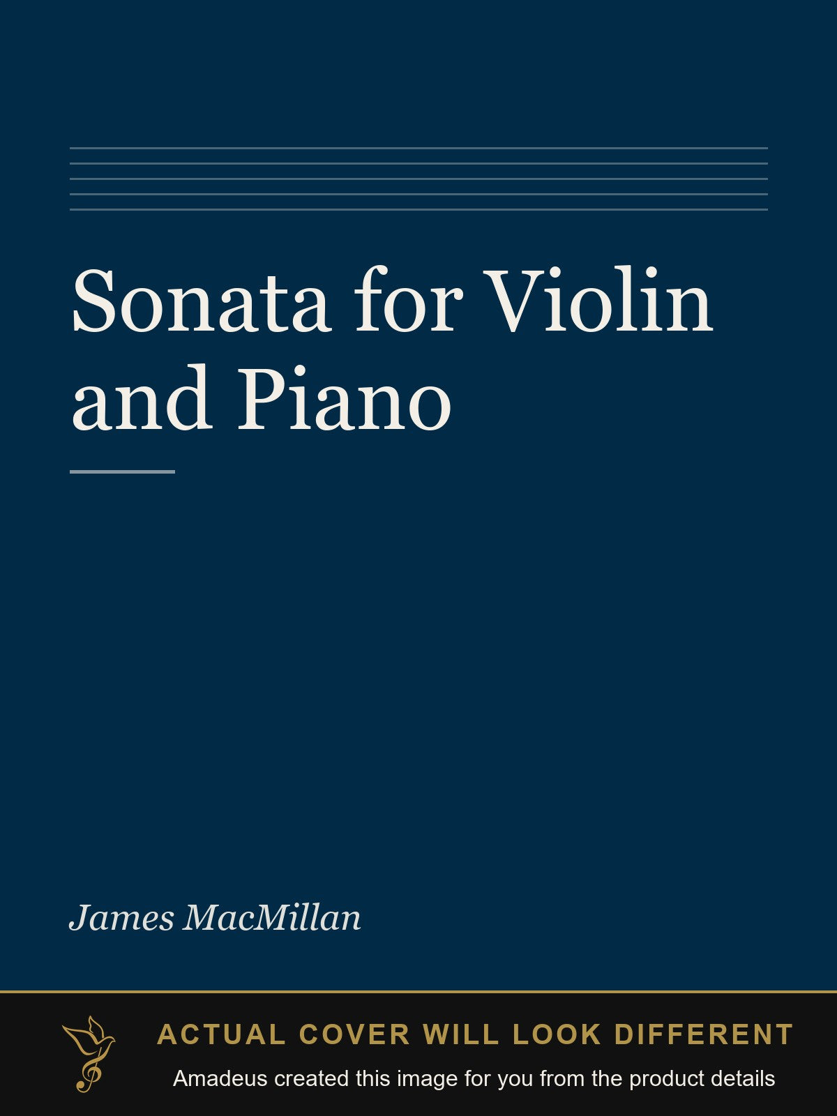 Sonata for Violin and Piano - Amadeus created this image from the product details; the actual cover will look different