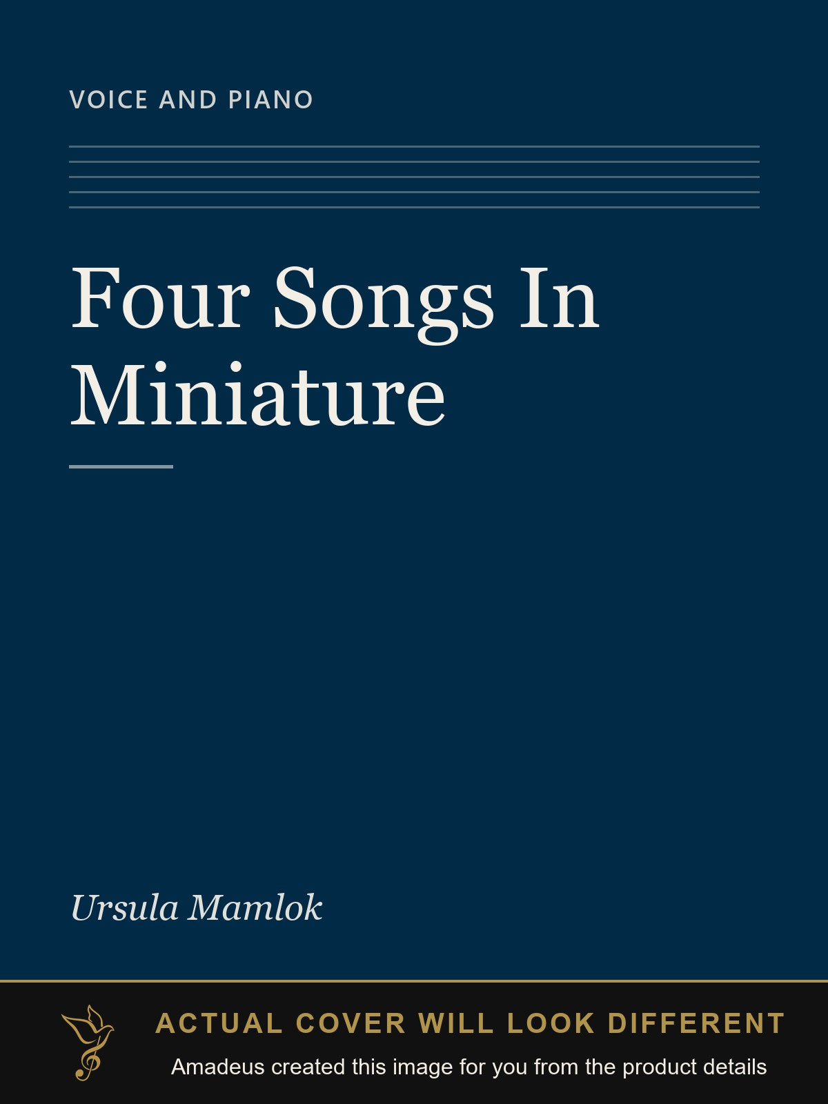 Four Songs In Miniature - Amadeus created this image from the product details; the actual cover will look different