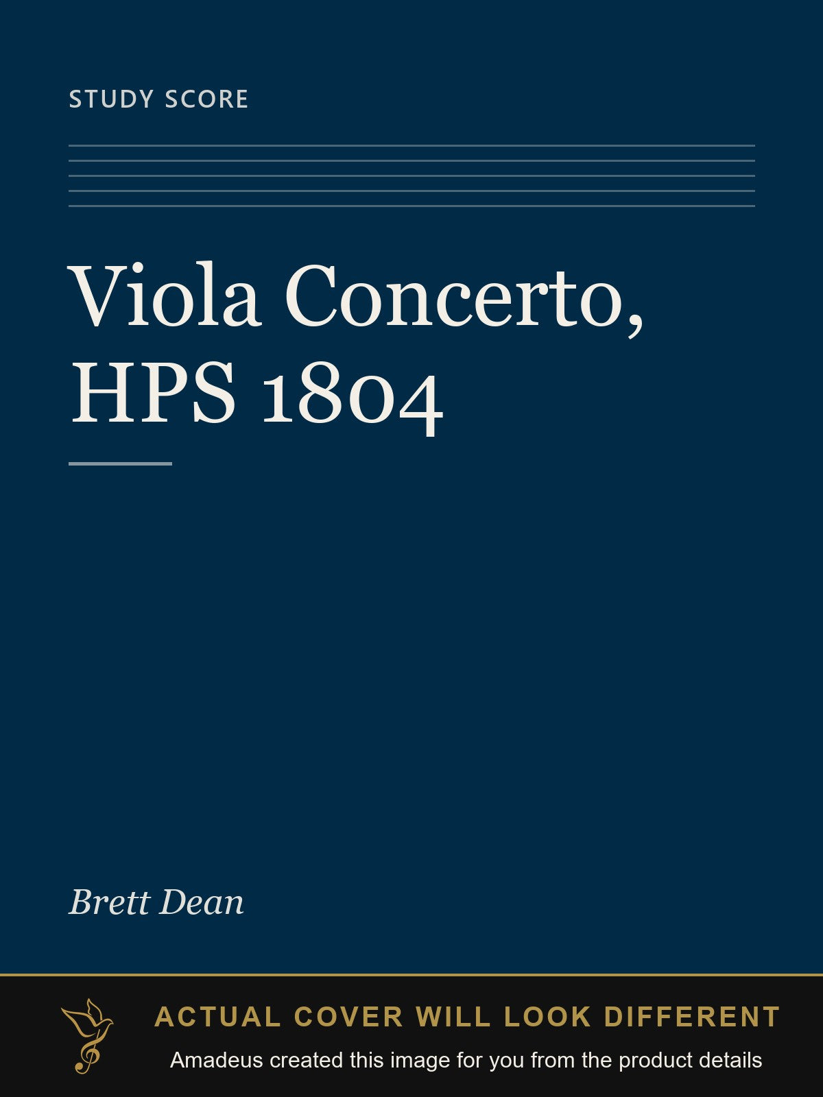 Viola Concerto, HPS 1804 - Amadeus created this image from the product details; the actual cover will look different